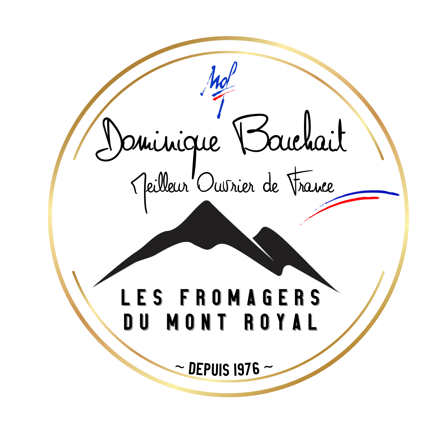 Fromagers LOGO doré fond blanc