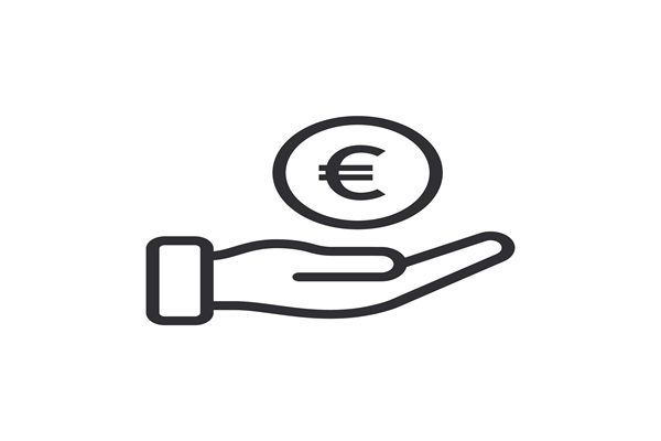 Donation,Icon.,Human,Hand,Palm,Up.,Begging,Hand.,Logo,Template.