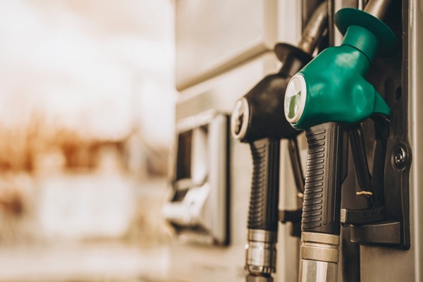 Close,Up,Of,Diesel,And,Petrol,Fuel,Pistols,At,A