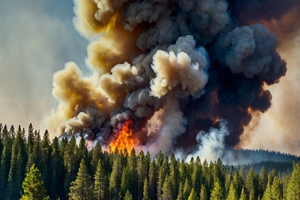 Fire,In,The,Forest.,Wildfire